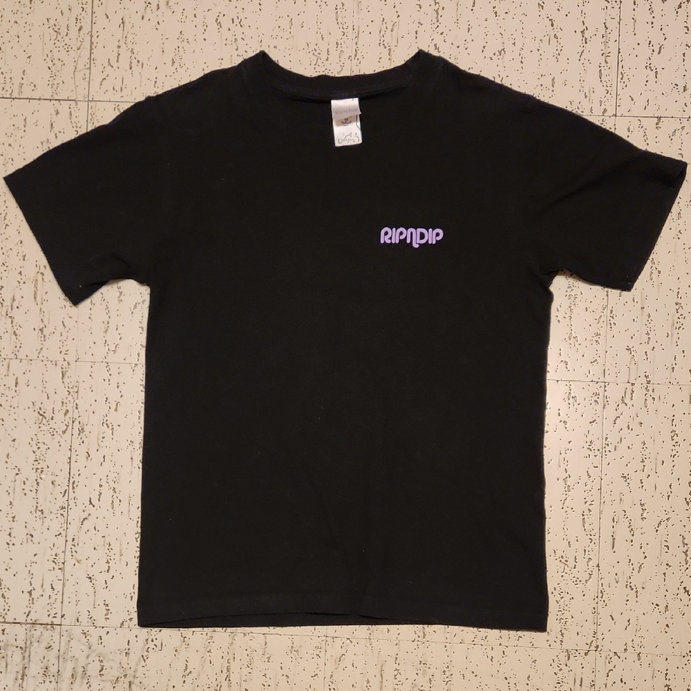 Rip N Dip Black Cat Woman Spellout Crewneck T-shirt
